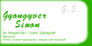 gyongyver simon business card
